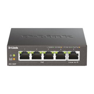 D-Link 5-Port Gigabit Switch PoE DGS-1005P/E